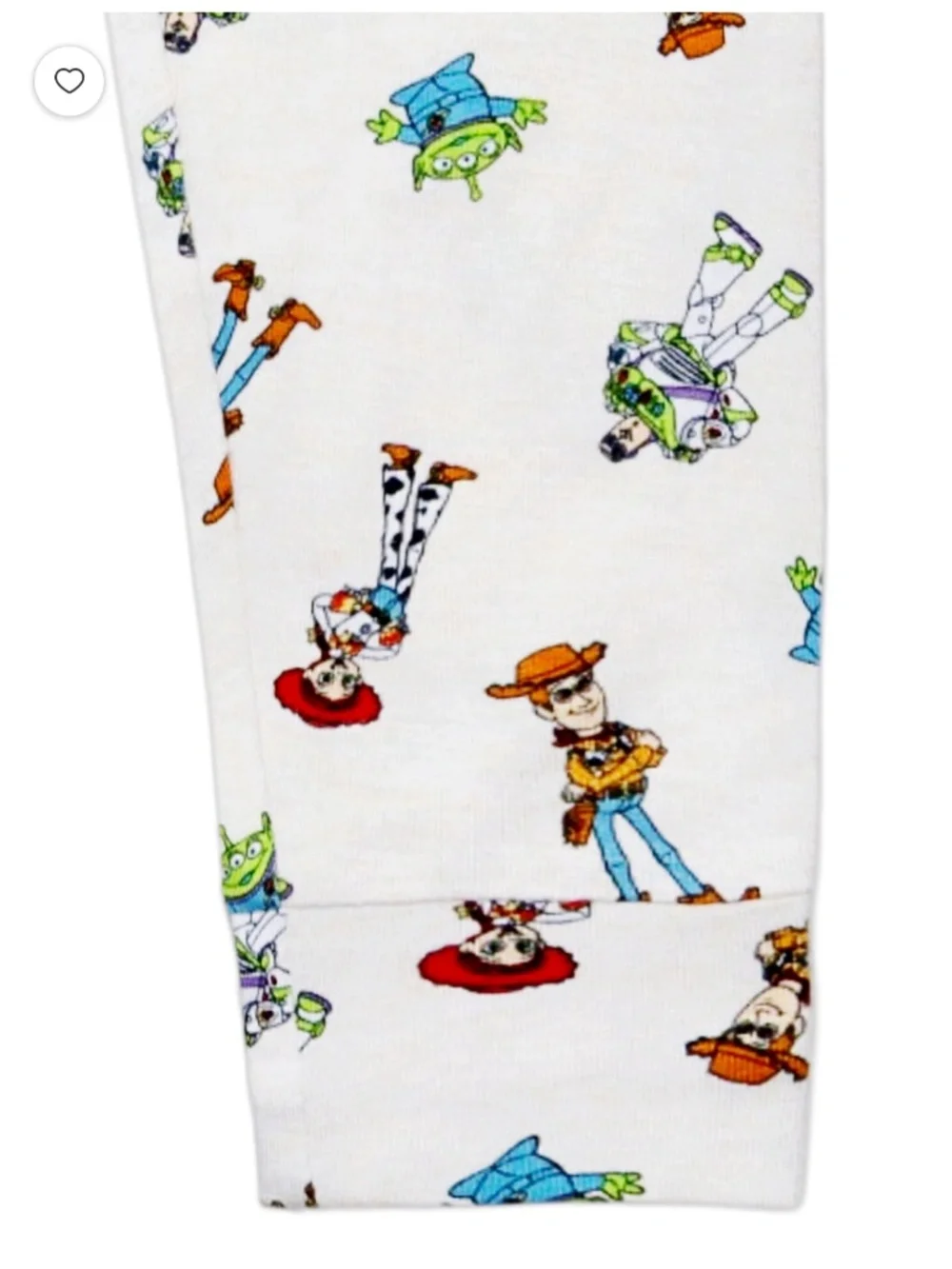 Toy Story Unisex Toddler White 2 PC Pajama Set Size 5T NWT